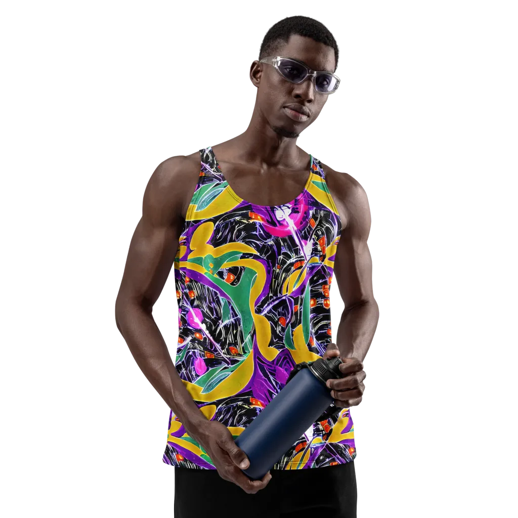 Lacquer Bloom on Men's Tank Top — Front