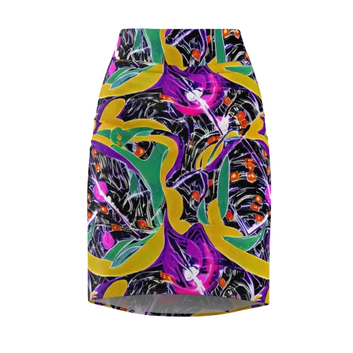 Lacquer Bloom on a Pencil Skirt