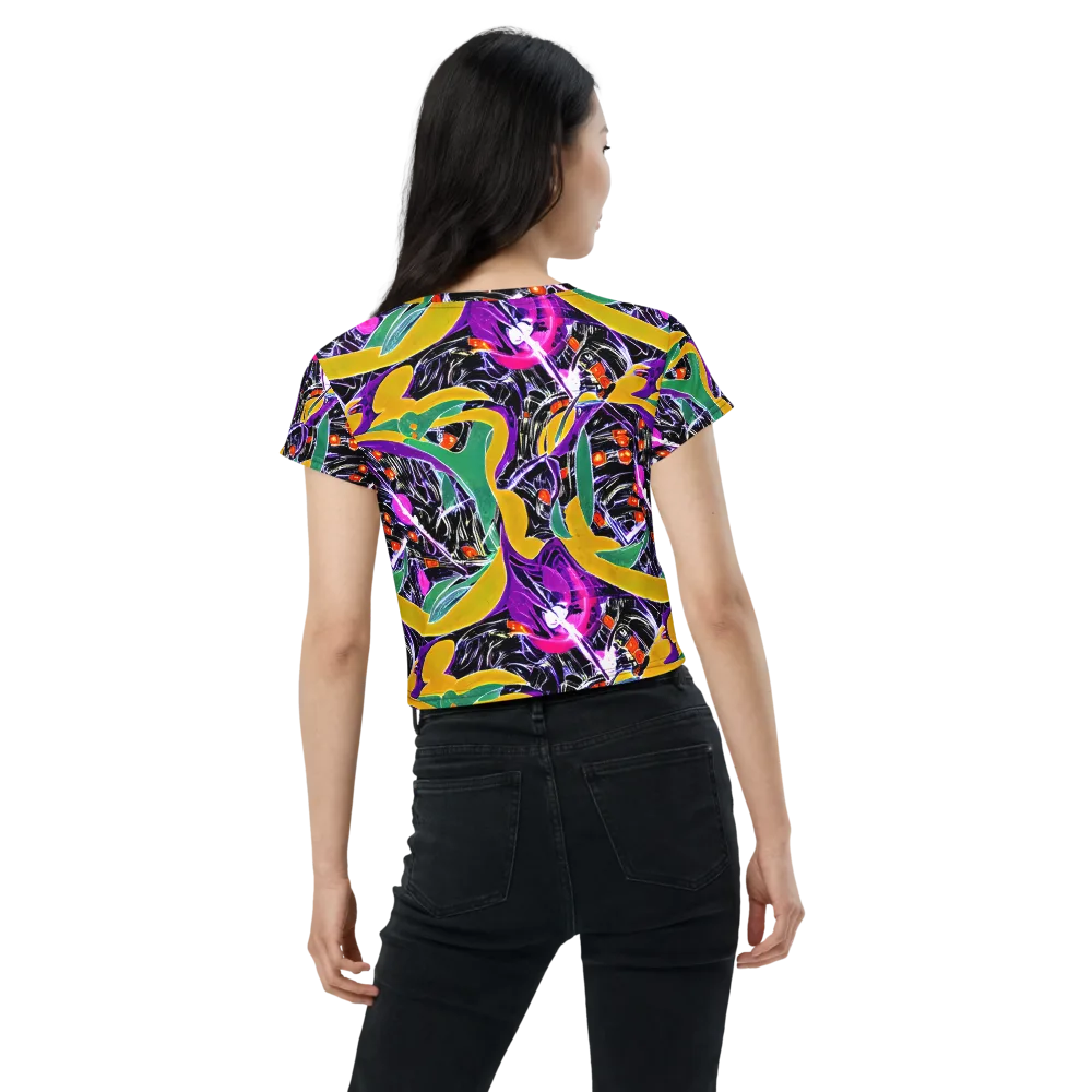 Lacquer Bloom on Crop Tee — Back