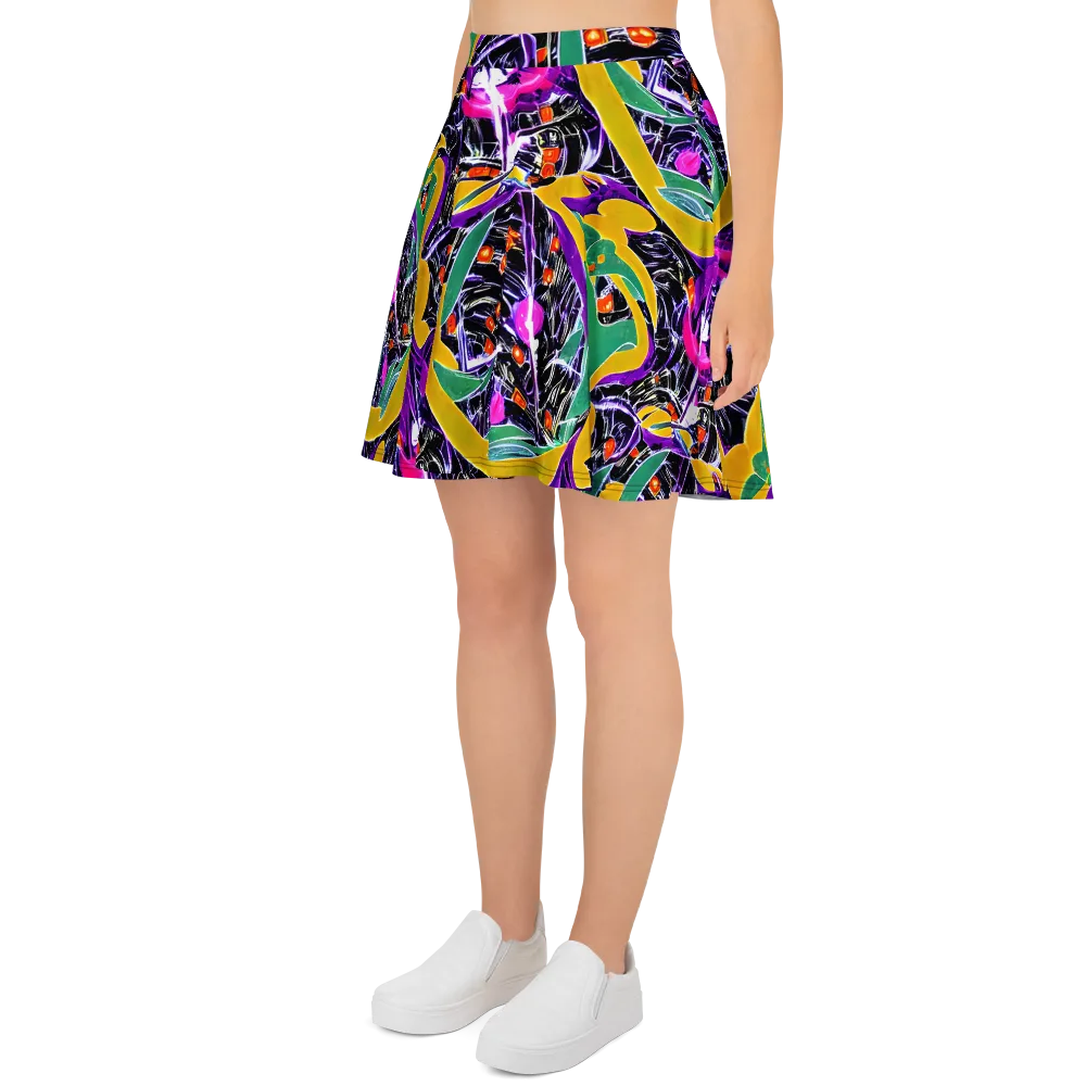 Lacquer Bloom on Skater Skirt — Left