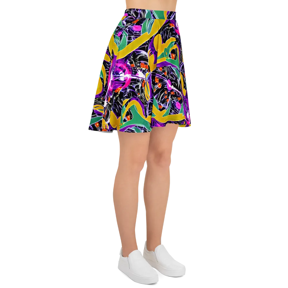 Lacquer Bloom on Skater Skirt — Right