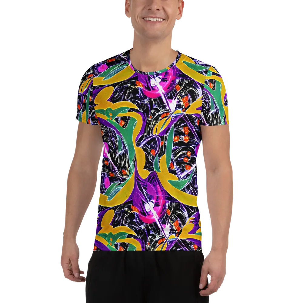 Lacquer Bloom on Men's Athletic T-Shirt — Front