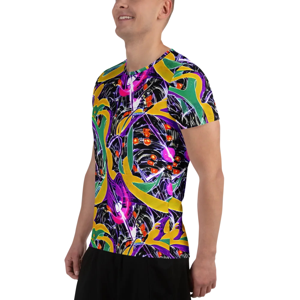 Lacquer Bloom on Men's Athletic T-Shirt — Left