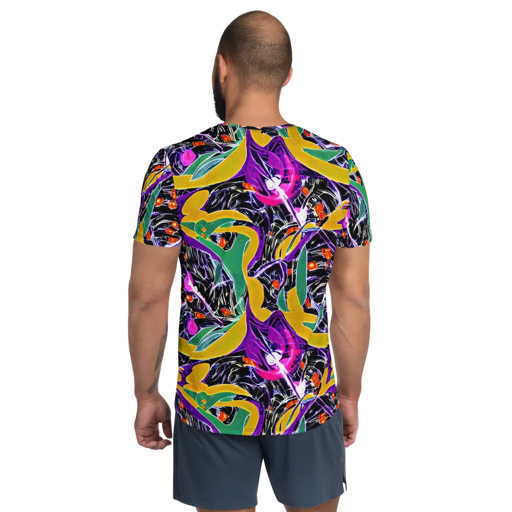 Lacquer Bloom on Men's Athletic T-Shirt — Back