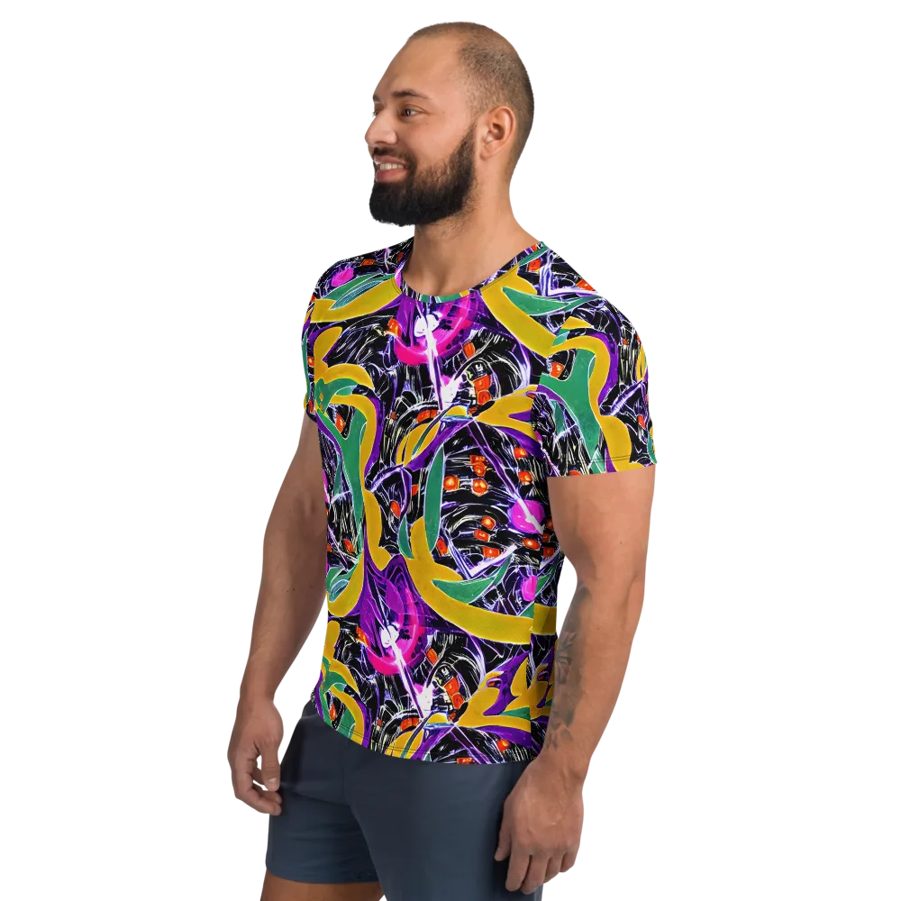Lacquer Bloom on Men's Athletic T-Shirt — Left