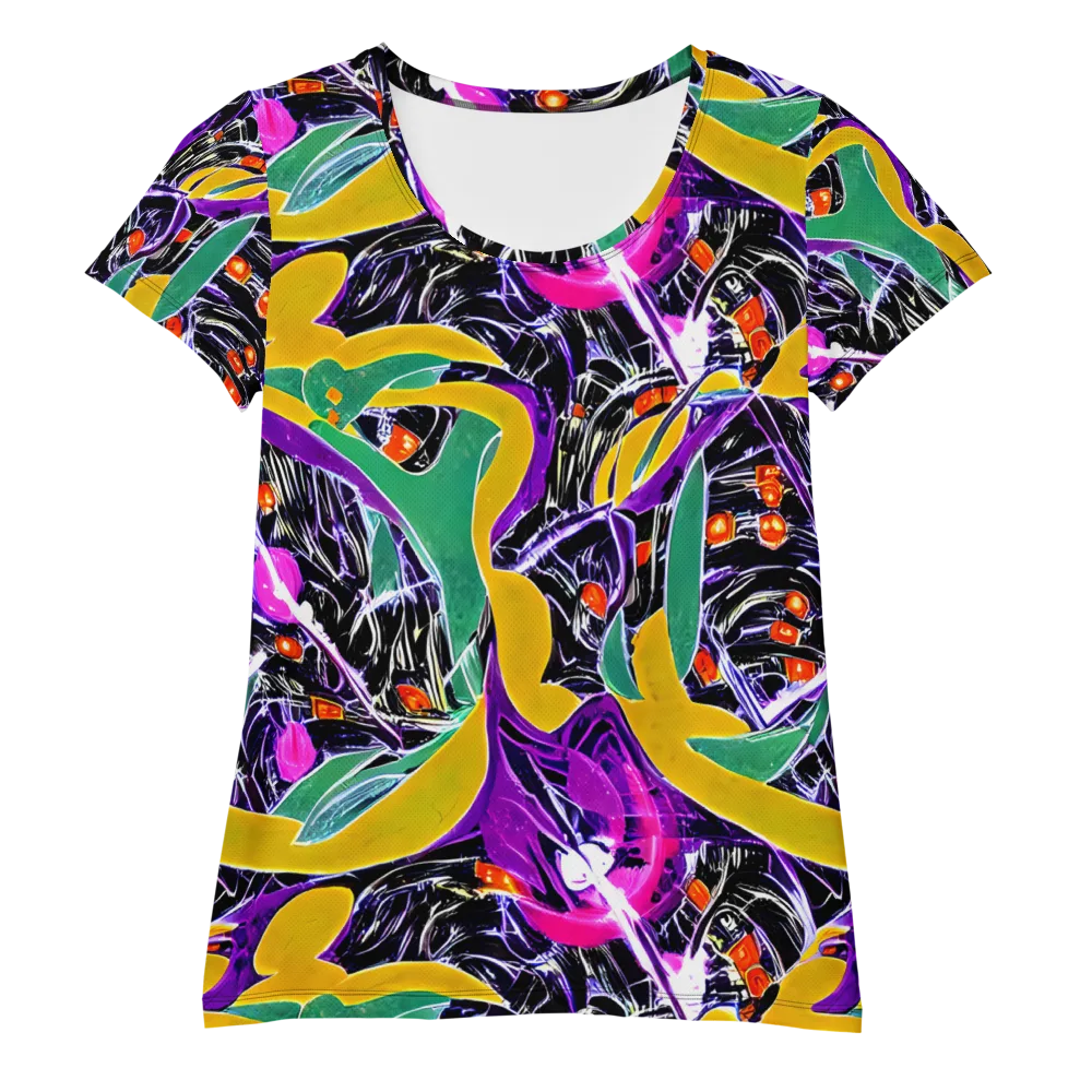 Lacquer Bloom on Women's Athletic T-Shirt — Front