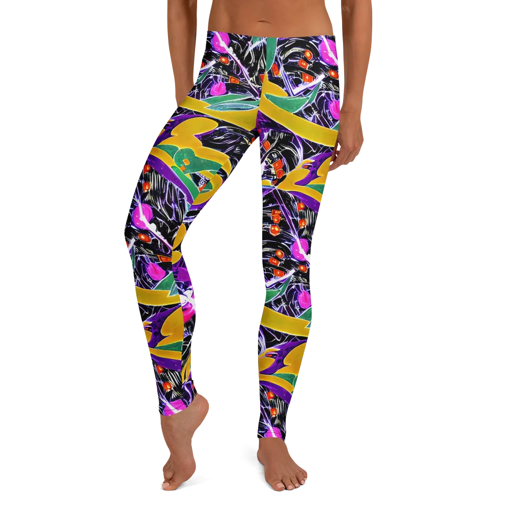 Lacquer Bloom on Leggings — Front