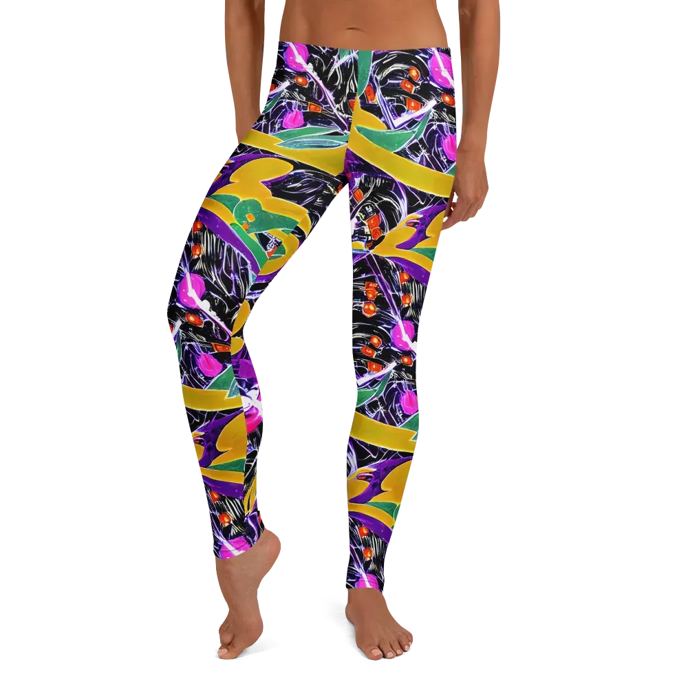 Lacquer Bloom on Leggings — Front