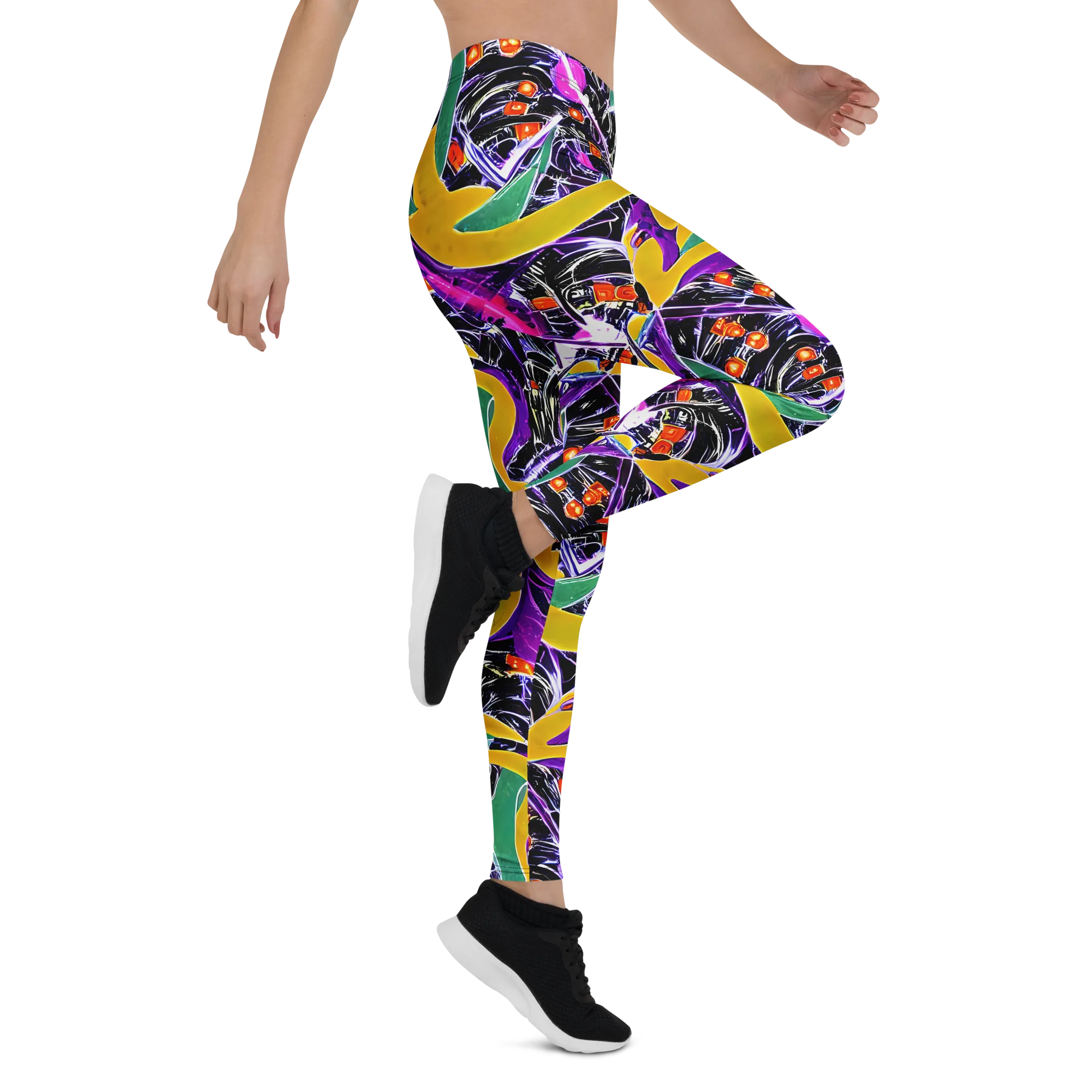Lacquer Bloom on Leggings — Right