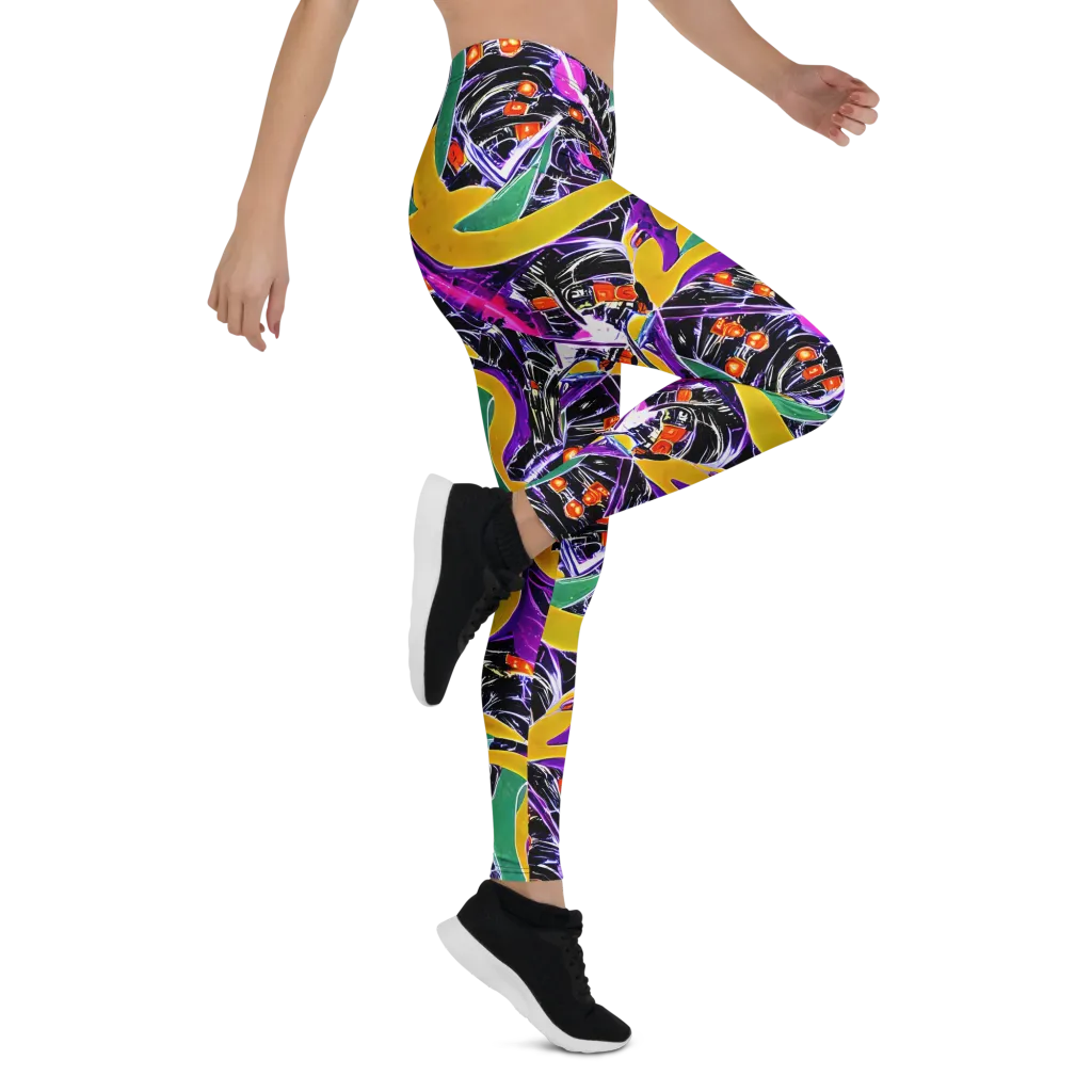 Lacquer Bloom on Leggings — Right