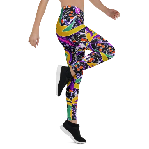 Lacquer Bloom on a Leggings