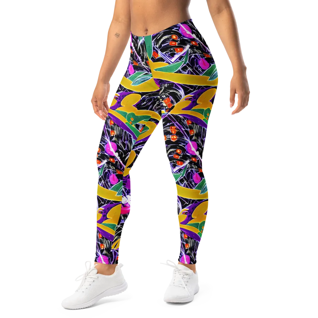 Lacquer Bloom on Leggings — Left Front