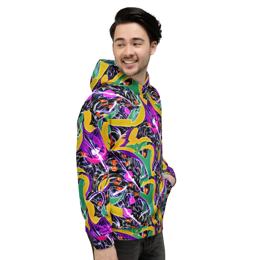Lacquer Bloom on Hoodie — Right