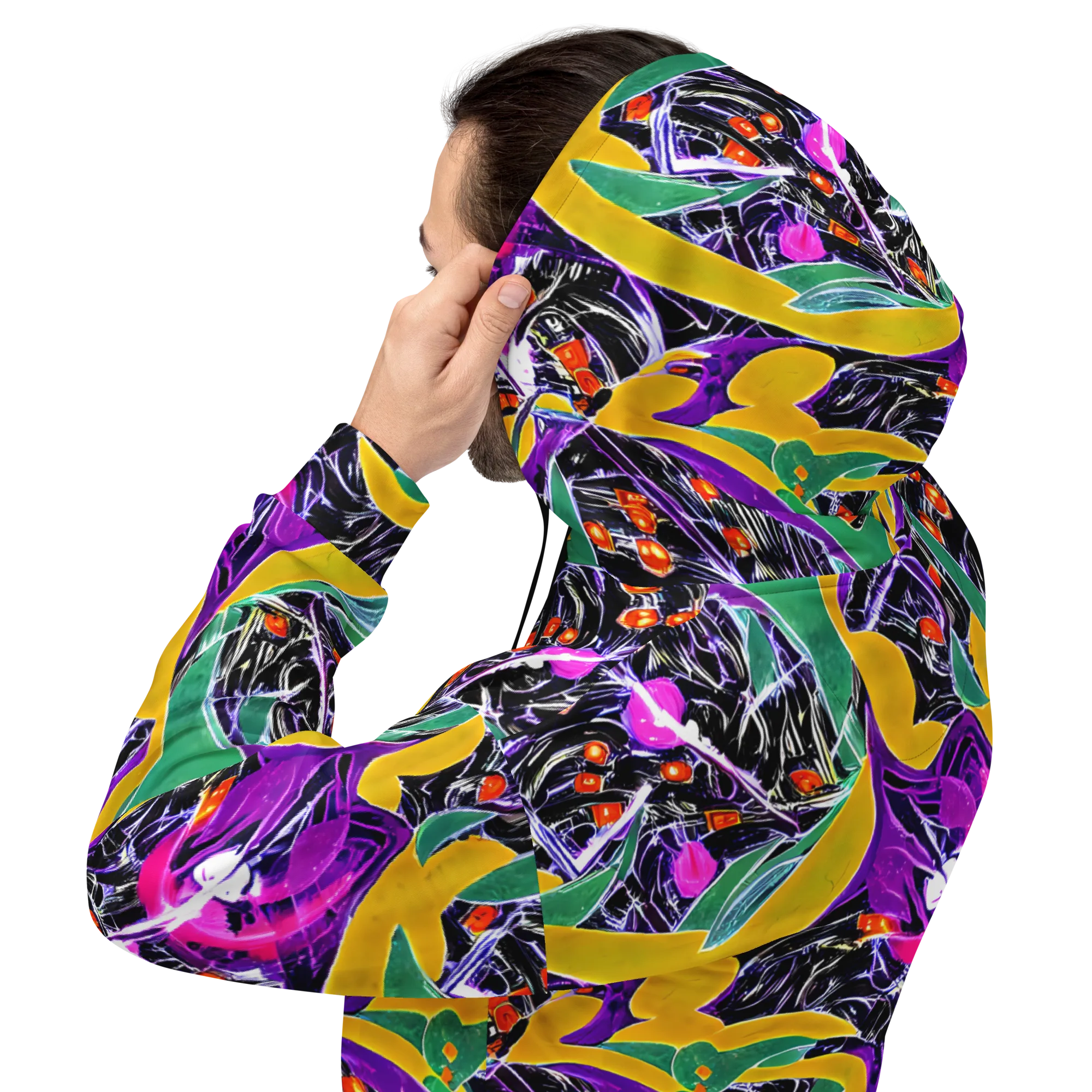Lacquer Bloom on Hoodie — Back