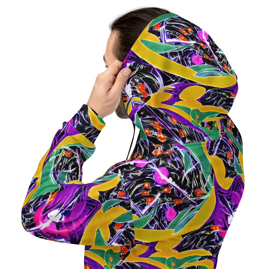 Lacquer Bloom on Hoodie — Back