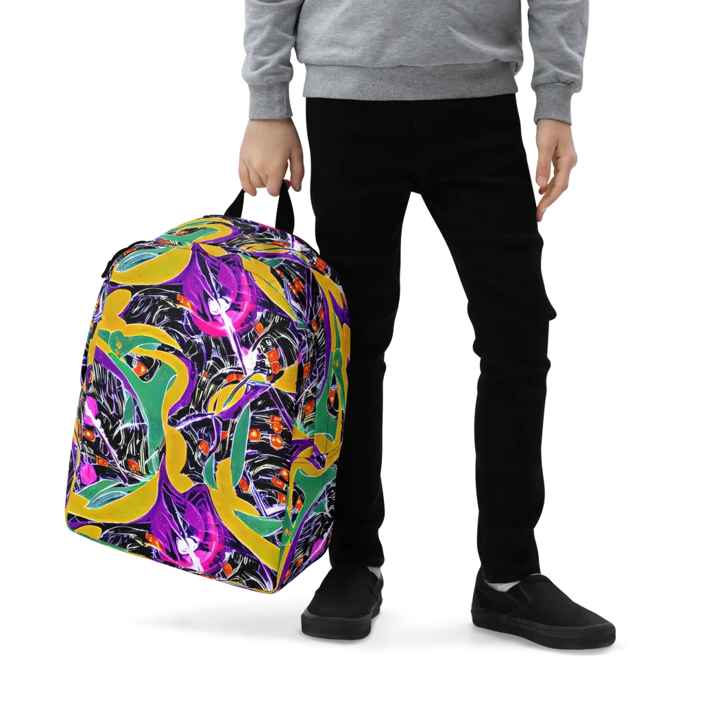 Lacquer Bloom on Minimalist Backpack — Zoomed-in