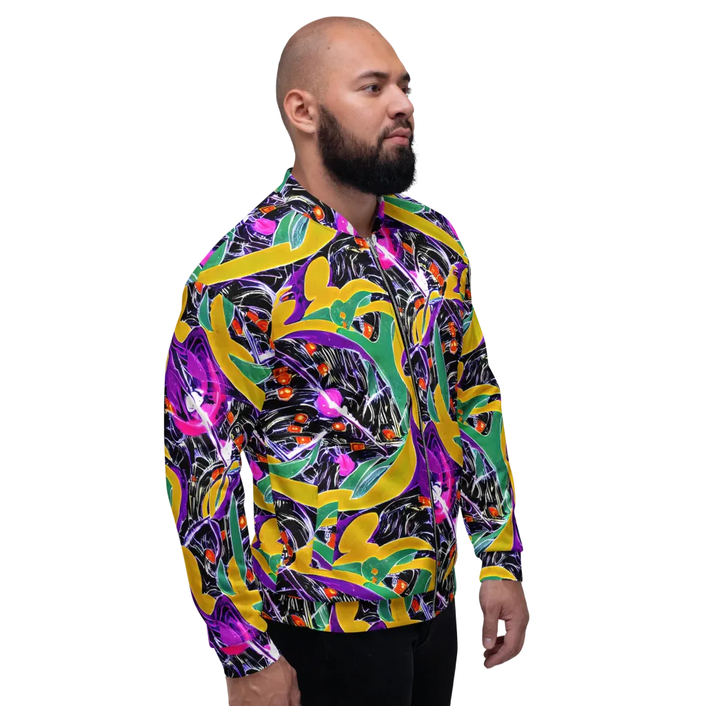 Lacquer Bloom on Bomber Jacket — Right