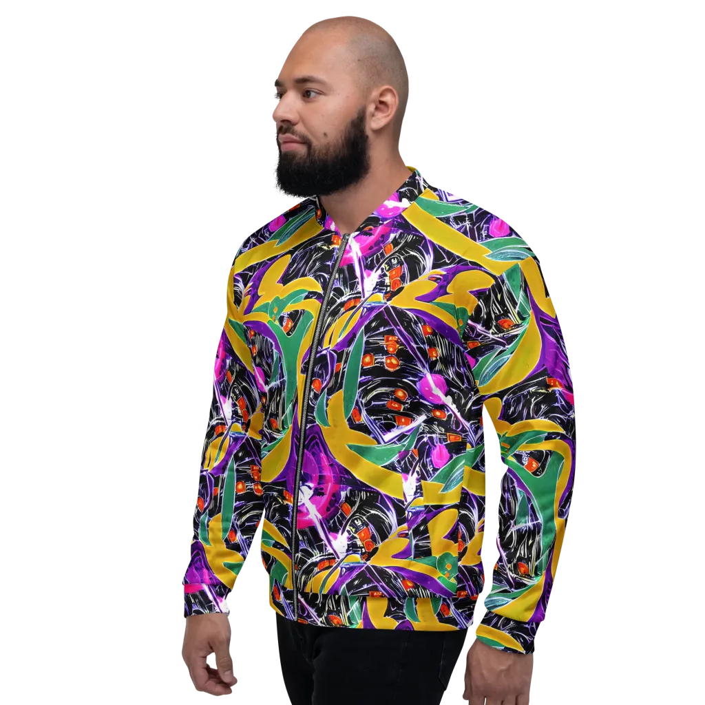 Lacquer Bloom on Bomber Jacket — Left
