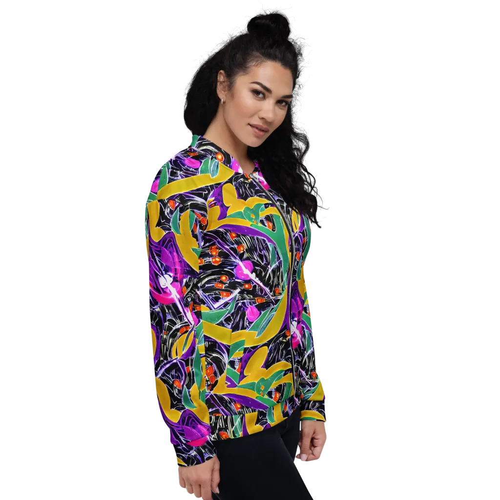 Lacquer Bloom on Bomber Jacket — Right