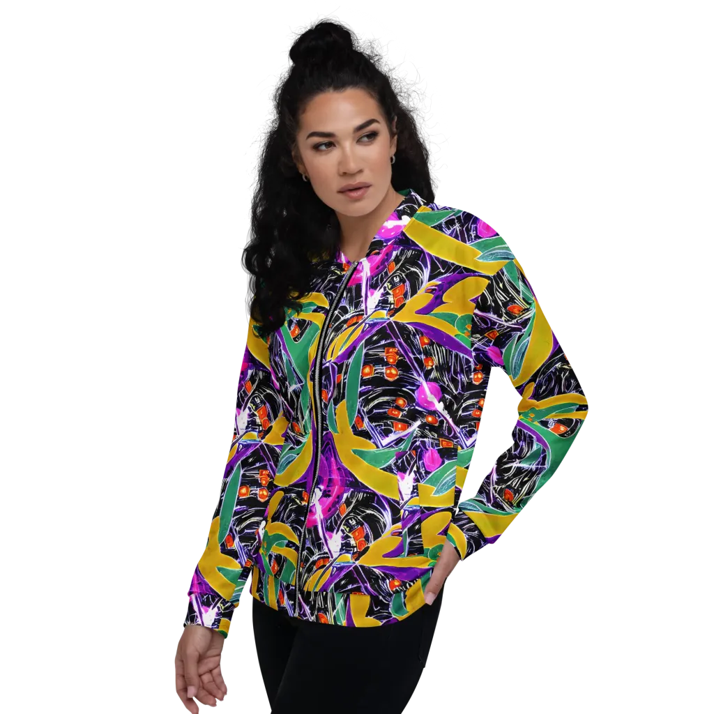 Lacquer Bloom on Bomber Jacket — Left
