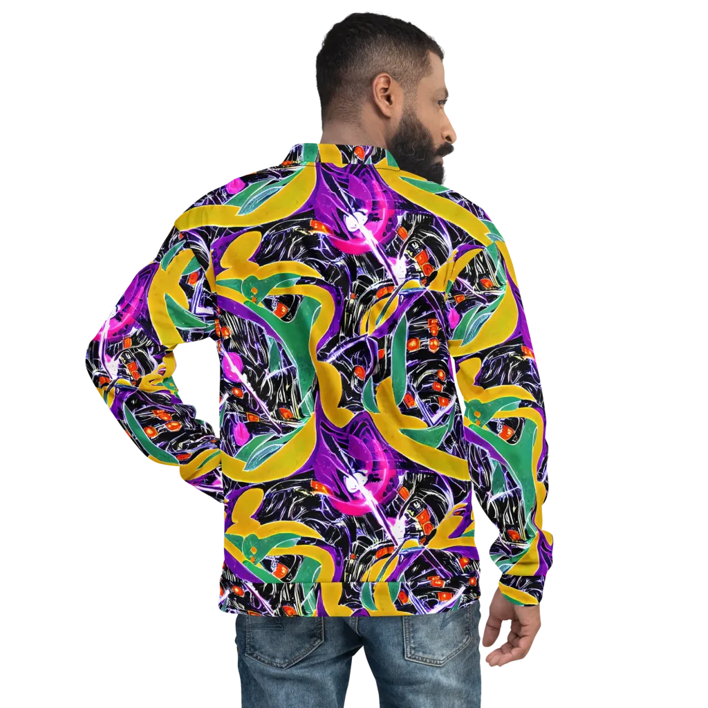 Lacquer Bloom on Bomber Jacket — Back
