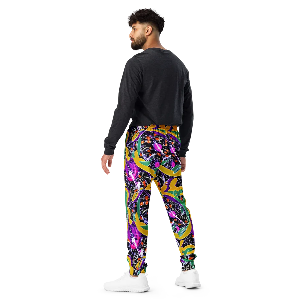 Lacquer Bloom on Men's Joggers — Back