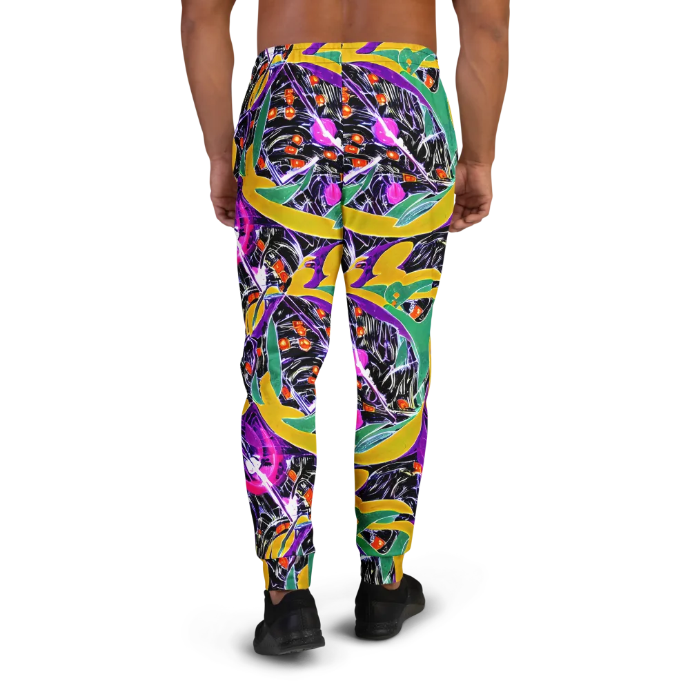 Lacquer Bloom on Men's Joggers — Back