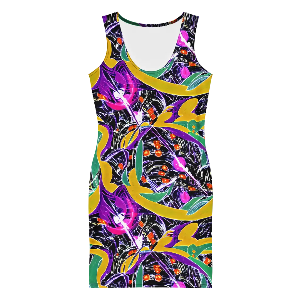 Lacquer Bloom on Bodycon Dress — Front