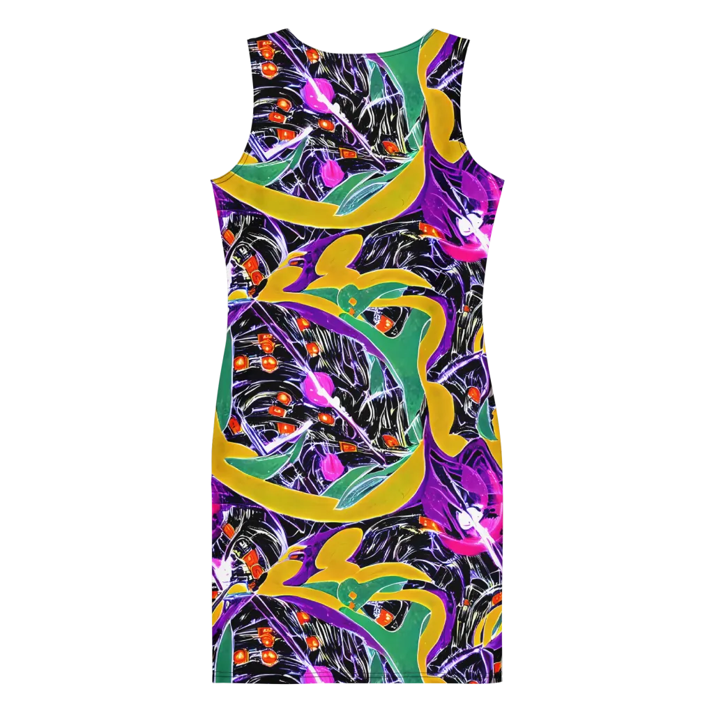 Lacquer Bloom on Bodycon Dress — Back