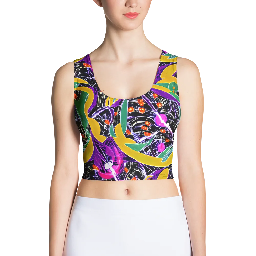 Lacquer Bloom on Crop Top — Front