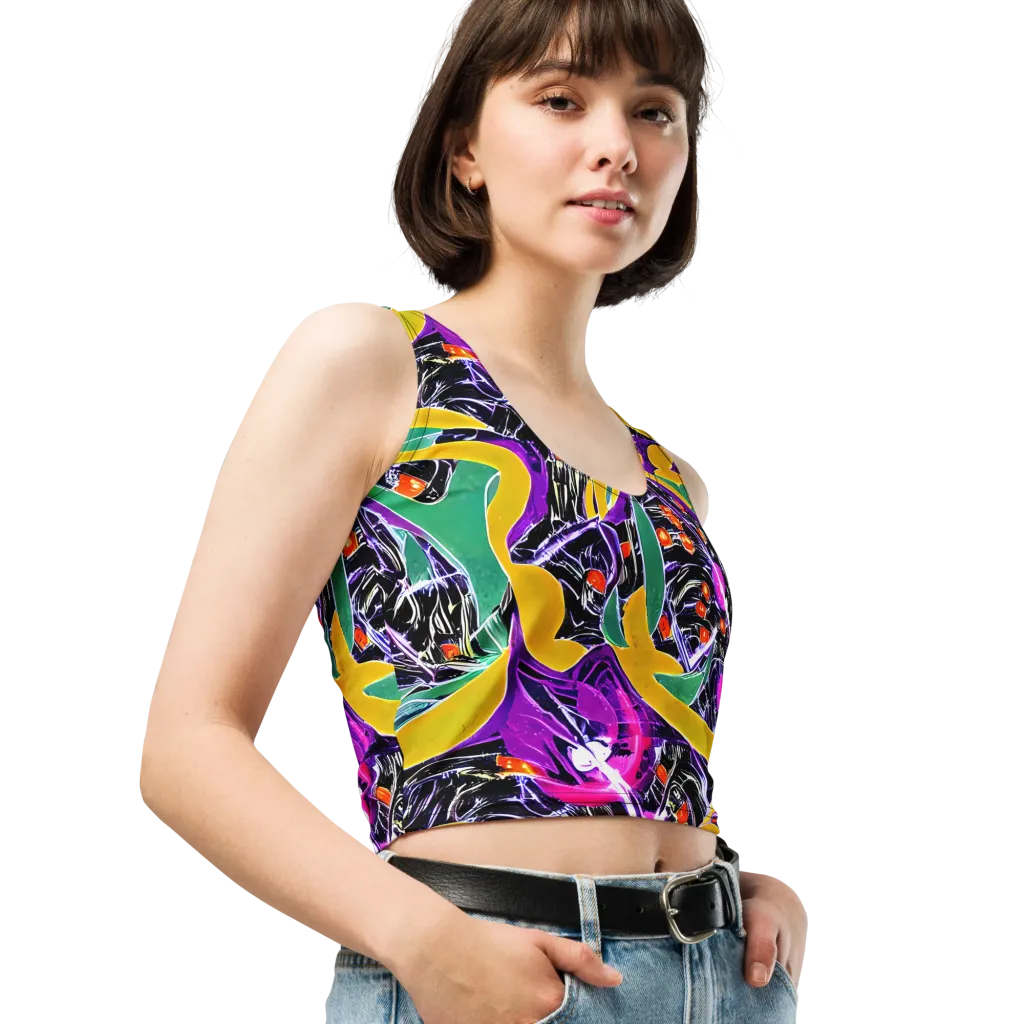Lacquer Bloom on Crop Top — Right Front