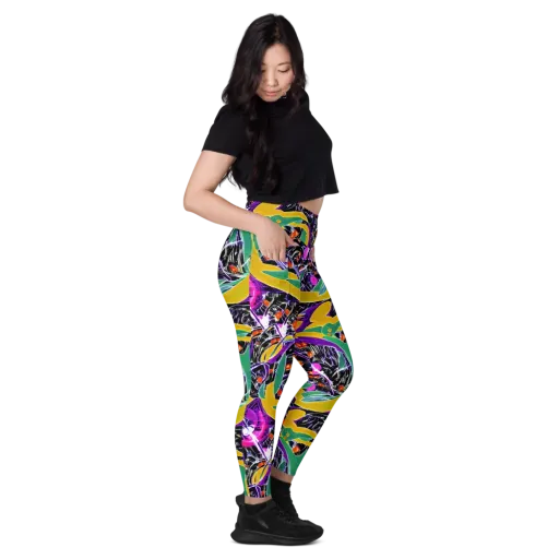 Lacquer Bloom on a Leggings with Pockets