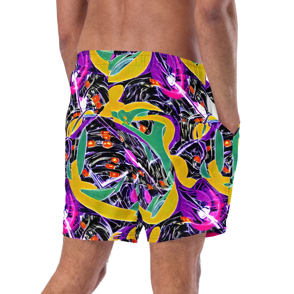 Lacquer Bloom on Swim Trunks — Right Back