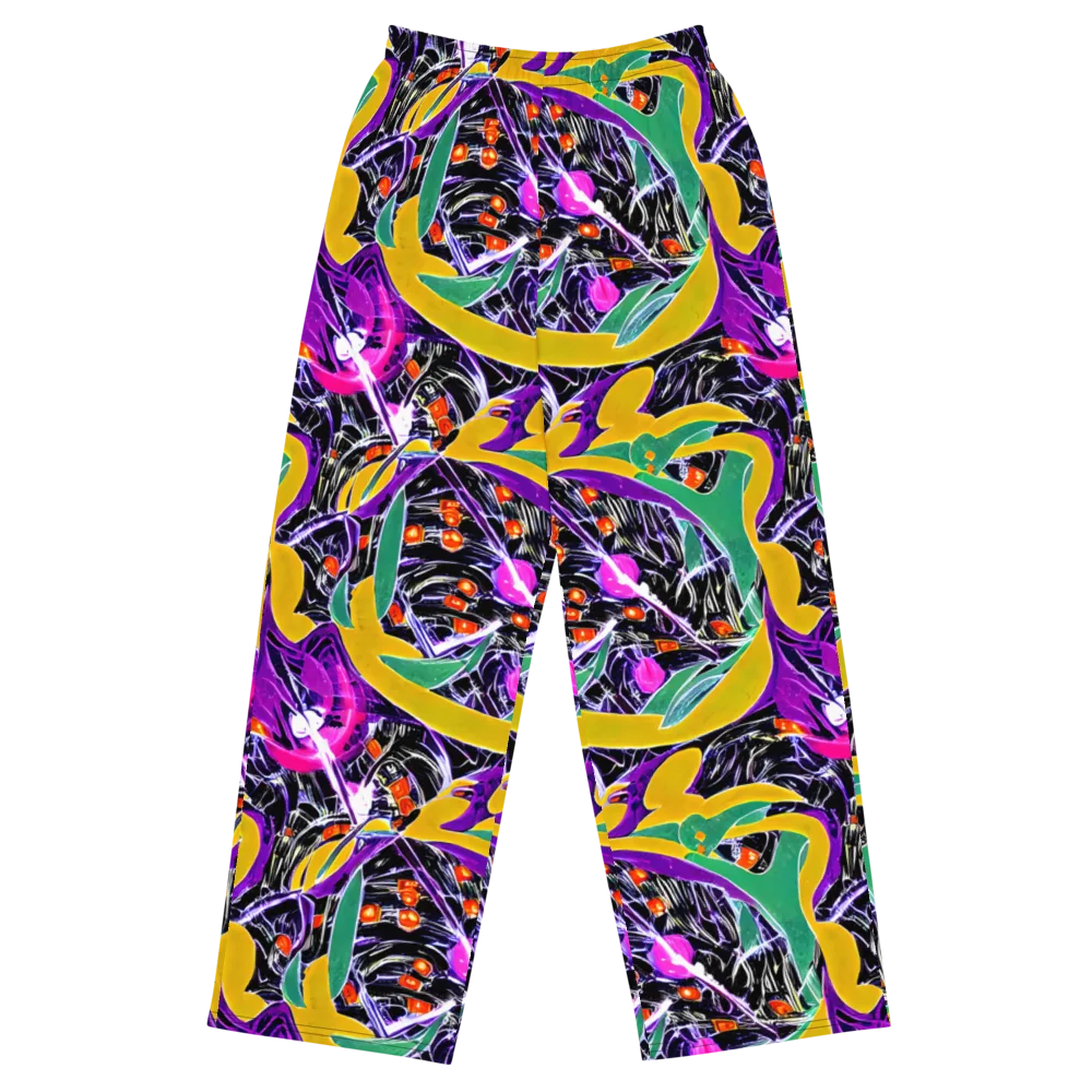 Lacquer Bloom on Wide-Leg Pants — Front