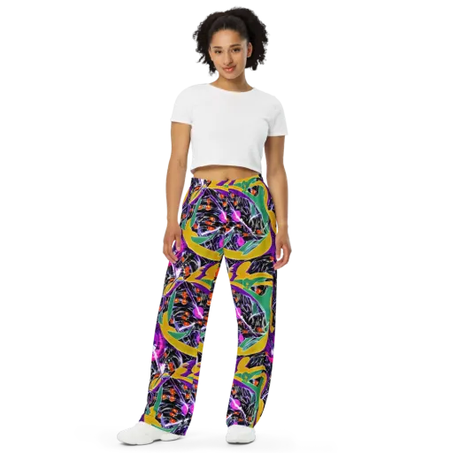 Lacquer Bloom on a Wide-Leg Pants