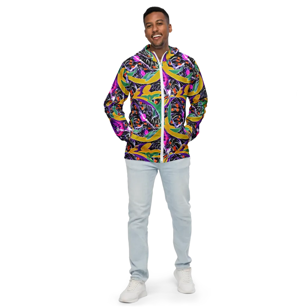 Lacquer Bloom on Men's Windbreaker — Front