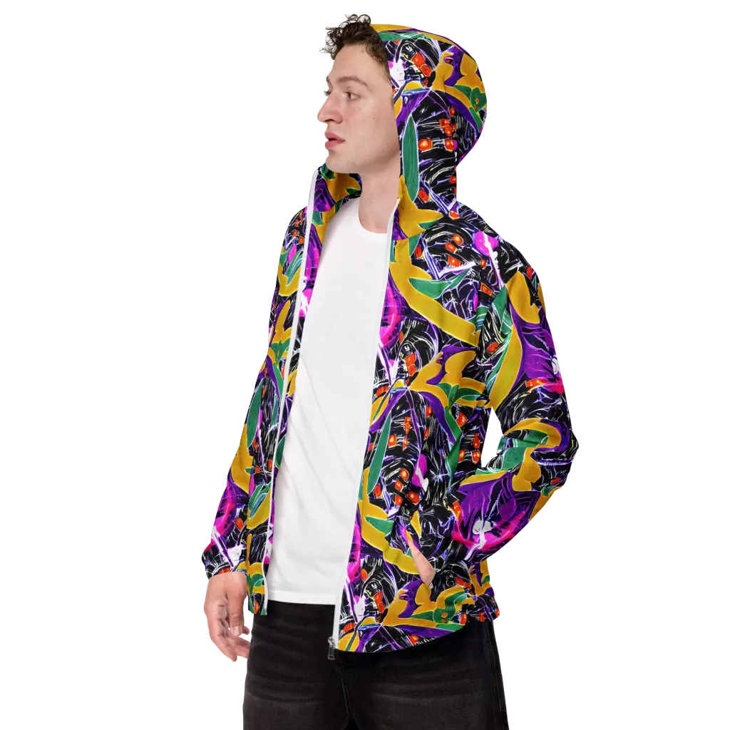 Lacquer Bloom on Men's Windbreaker — Left Front