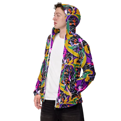 Lacquer Bloom on a Men's Windbreaker