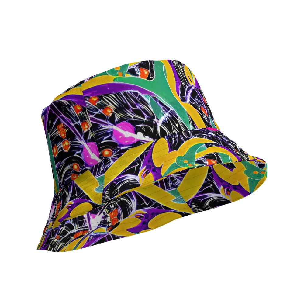 Lacquer Bloom on Reversible Bucket Hat — Product details Outside