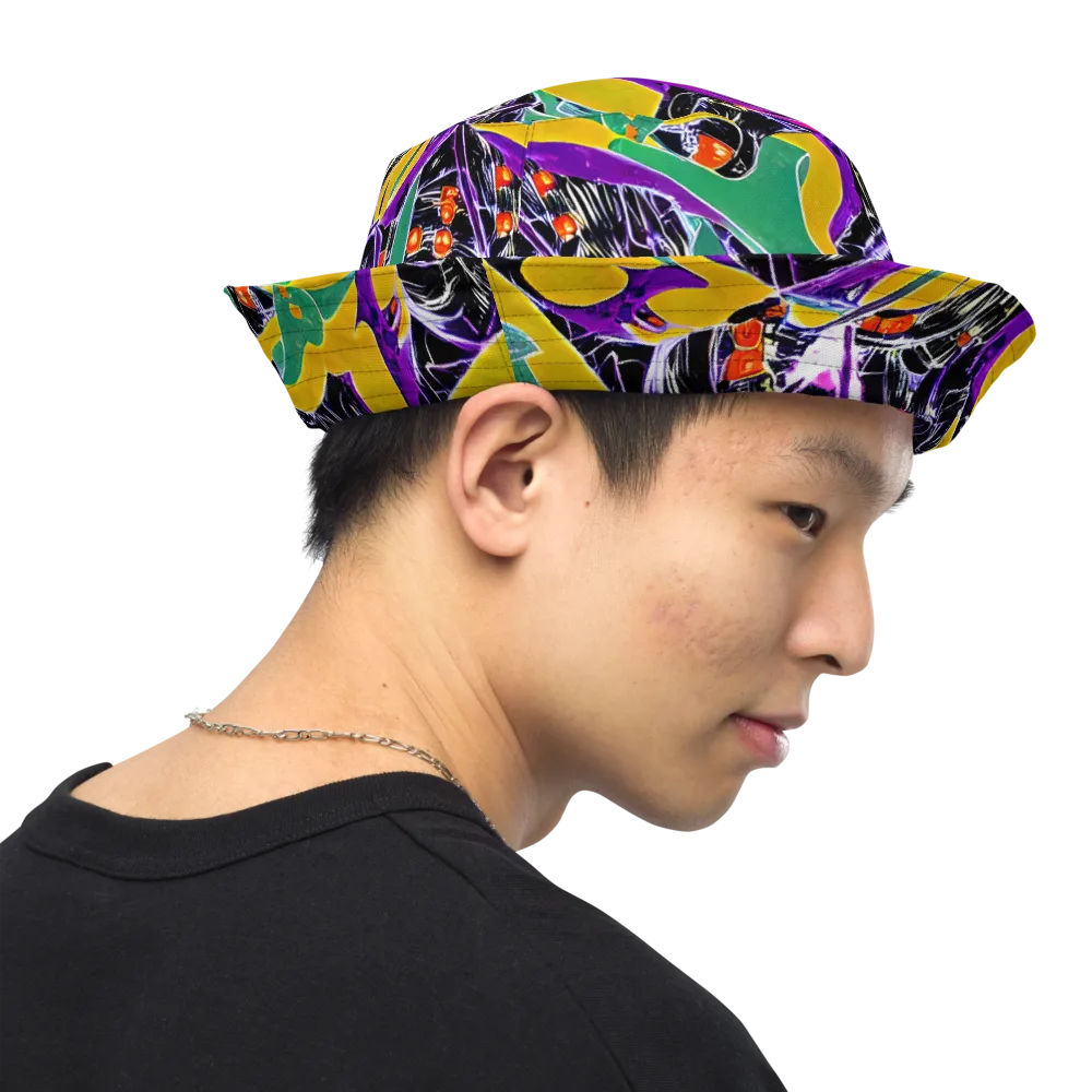 Lacquer Bloom on Reversible Bucket Hat — Right Outside