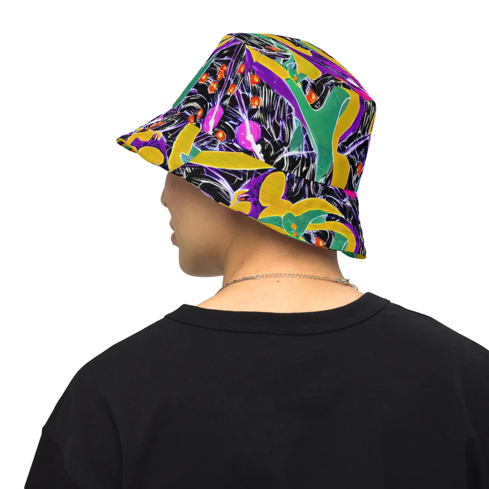 Lacquer Bloom on Reversible Bucket Hat — Back Inside