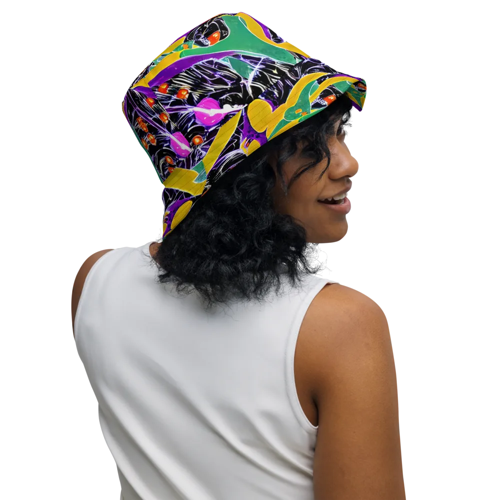 Lacquer Bloom on Reversible Bucket Hat — Right Outside