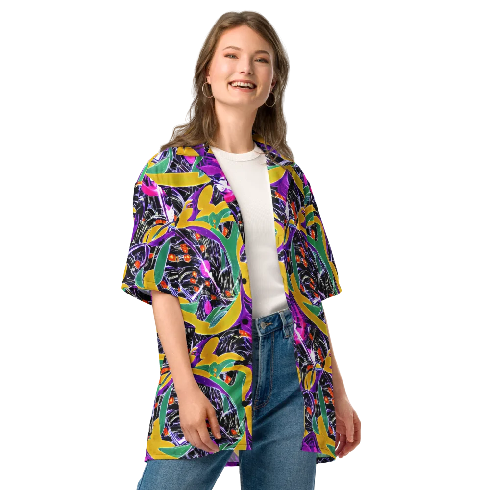 Lacquer Bloom on Button Shirt — Front