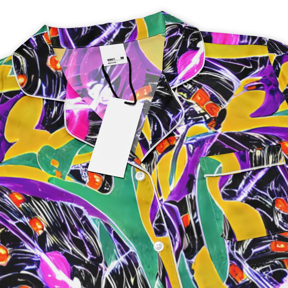 Lacquer Bloom on Women's Short Sleeve Pajama Top — Product details
