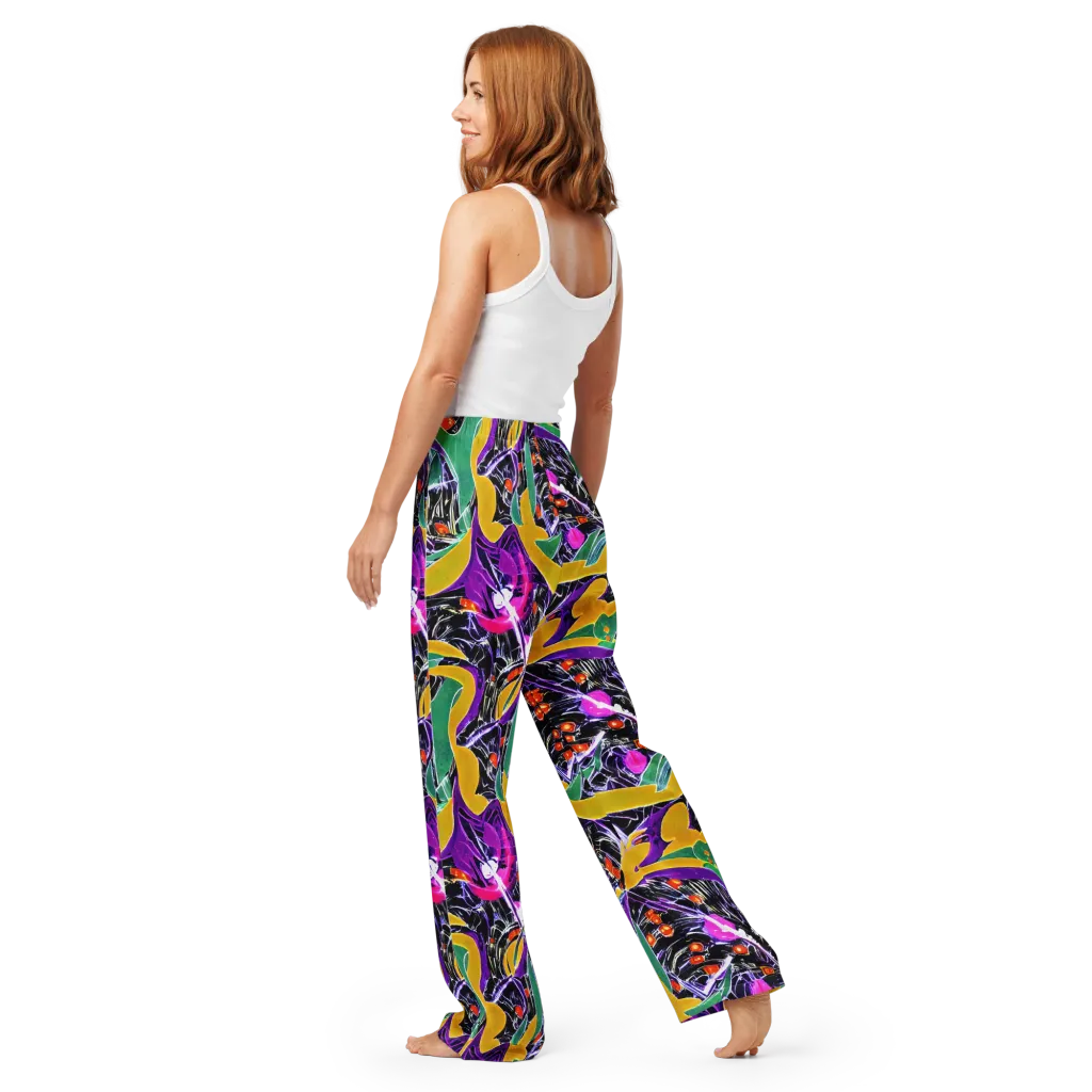 Lacquer Bloom on Women's Pajama Pants — Back