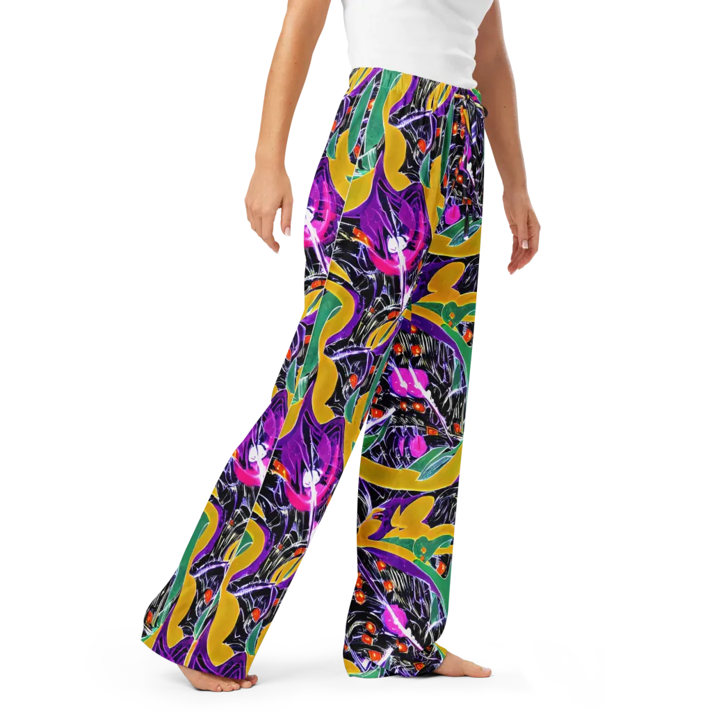 Lacquer Bloom on Women's Pajama Pants — Right Front