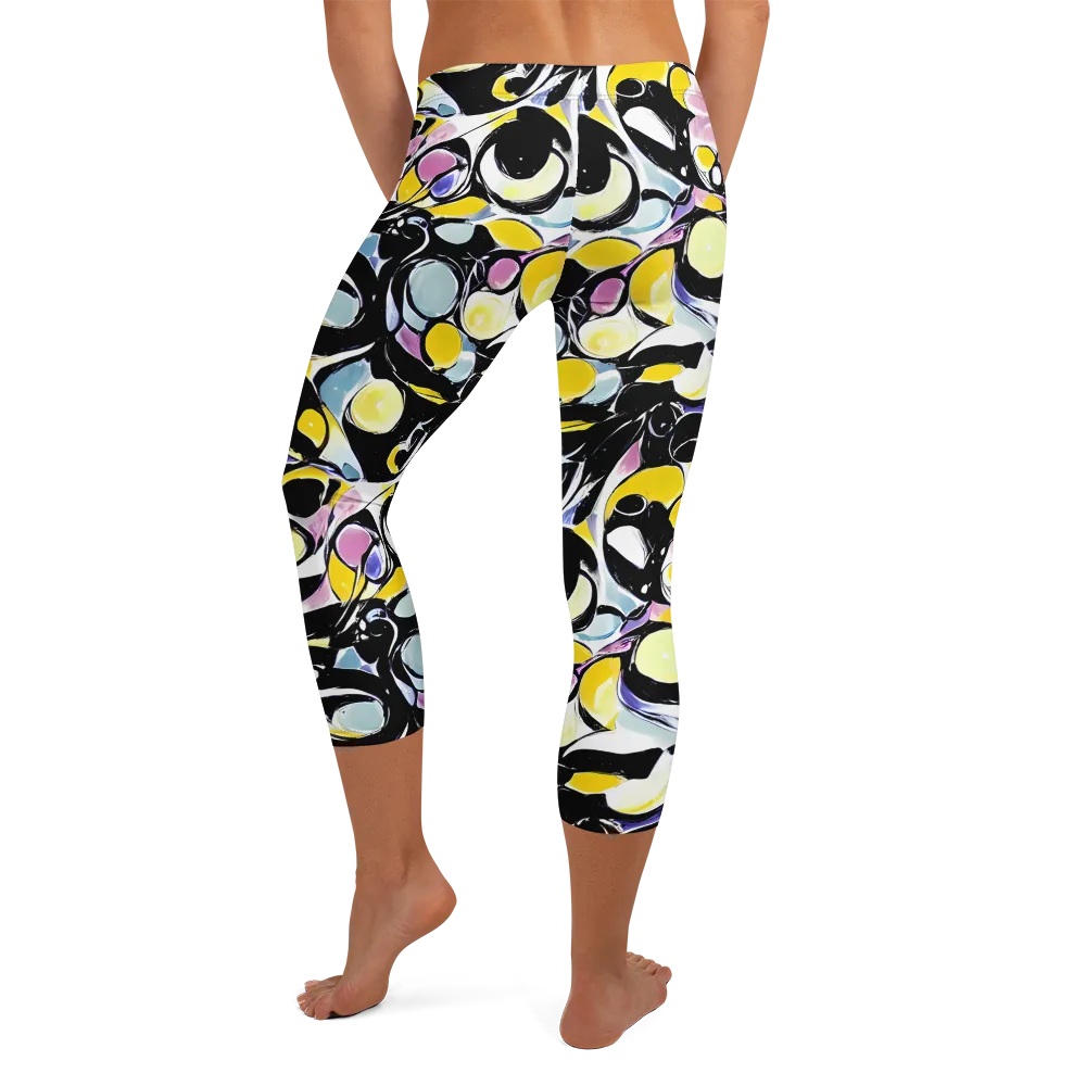 Electric Bubblegum on Capri Leggings — Back