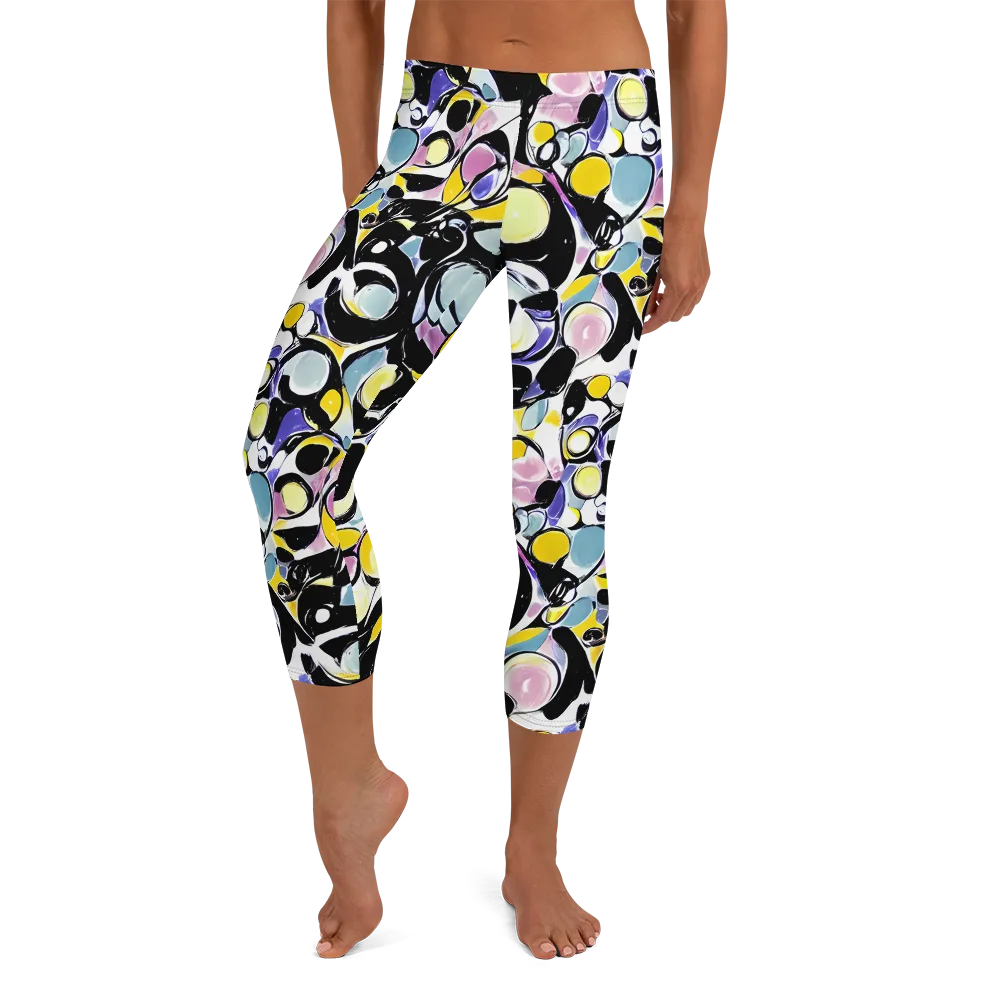 Electric Bubblegum on Capri Leggings — Front