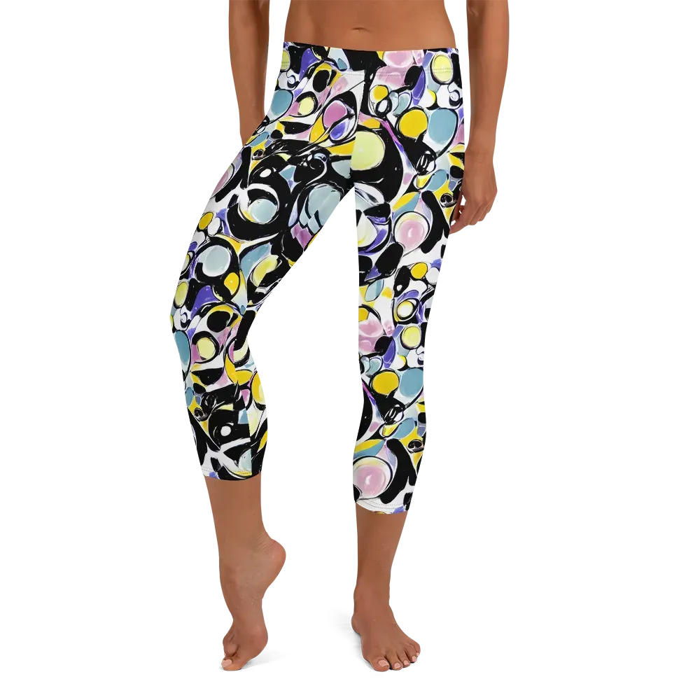 Electric Bubblegum on Capri Leggings — Front