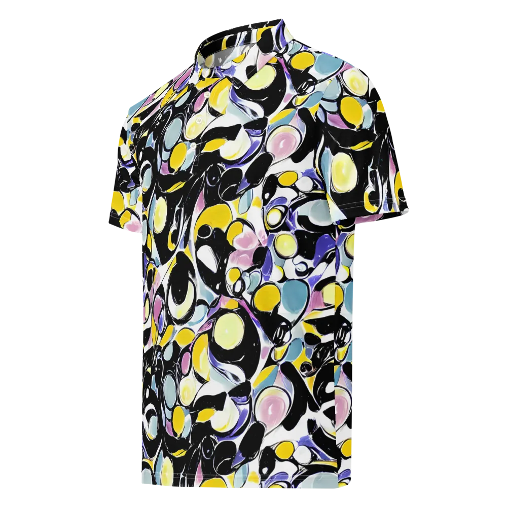 Electric Bubblegum on Men's Slim Fit Polo Shirt — Left Front